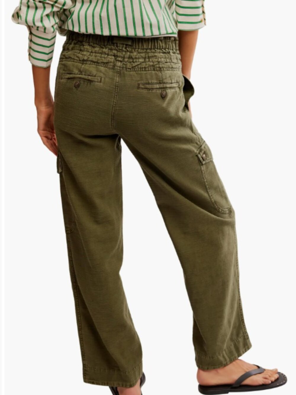 We The Free (Free People) Women's Park Ave Pull-On Cargo Pants - Large - NWOT - Picture 9 of 15